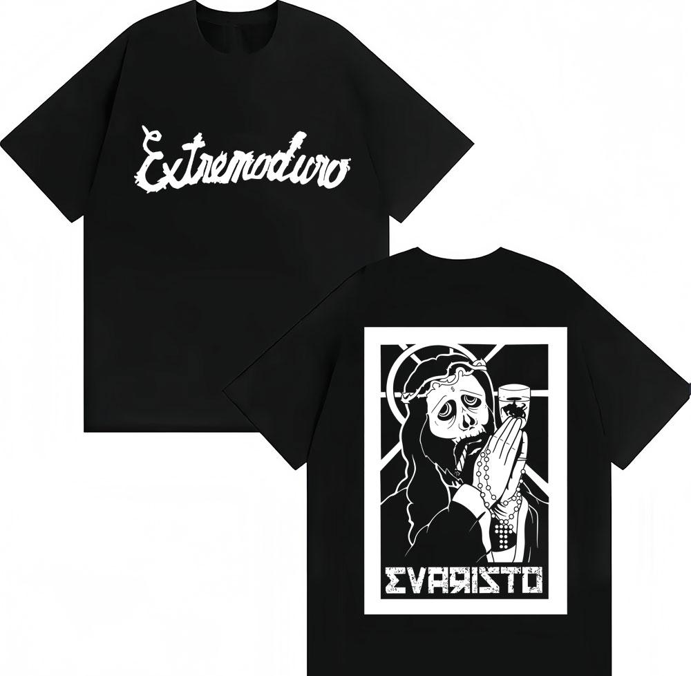 

Rock Band EXTREMODURO Evaristo Graphic T Shirts Unisex Women Fashion Gothic Short Sleeve Oversized Cotton Casual Tshirt Streetwear 2XL