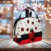 A 2D Flat-Printed Bag Featuring a Ladybug Design with Fun Polka Dots And Bright Colors. This Insulated Cooler Bag Is Reusable An