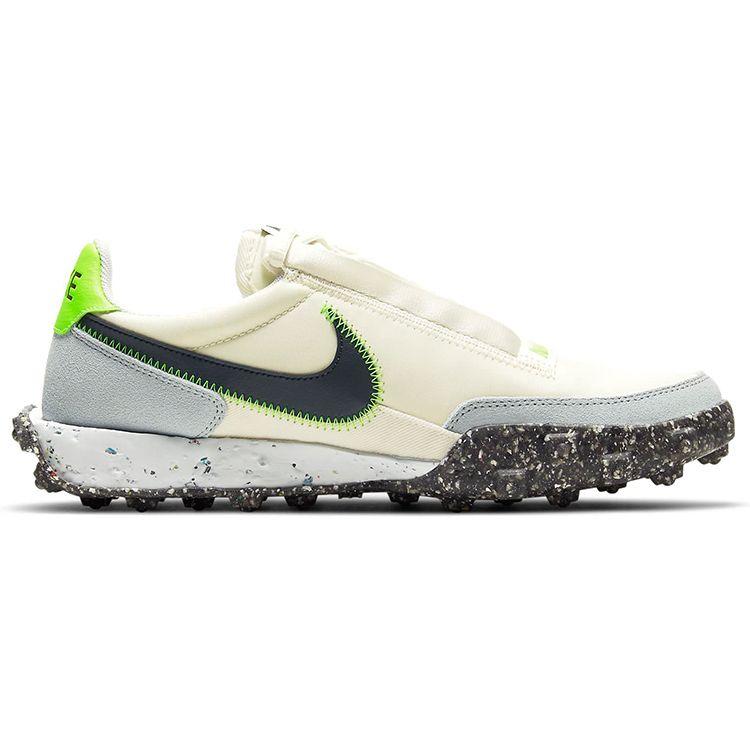 Nike Scarpe da Lifestyle Donna Waffle Racer Crater Avorio Pallido Nero Verde Elettrico CT1983-102