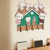 Easy Installation Key Rack With Storage Shelf Natural Wood Wall Organizer with Hanging Hook For Entryway Organization
