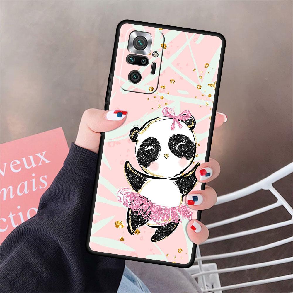 Funda For Xiaomi Redmi Note 10 9 11 Pro Soft Phone Case 10S 9S K40 8 9A 9C 9T 7 10C 8T Silicone Cover Cute Cartoon Animal Panda