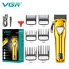 V-140 Máquina de Cortar Cabelo com Carcaça de Metal Sem Fio Aparador de Cabelo Profissional para Homens Retro Clipper Oleoso Seguro e Amigo da Pele Recarregável por USB
