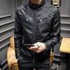 Giacca da motociclista in pelle da uomo primaverile, giacca invernale, versione coreana, slim-fit, giovanile, casual, top in pelle PU