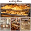 50Pcs Kraft Paper Bag With Window Bread Packaging Bags Handmade Toast Biscuit Candy Packing Pounches With Label Sealing Stickers