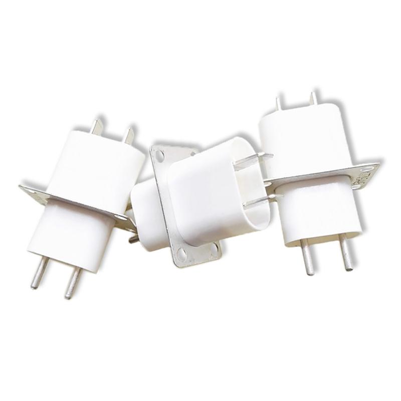 Hjem Elektronisk Mikrobølgeovn Magnetron Filament 4 Pins Sokkel Adapter Hvit