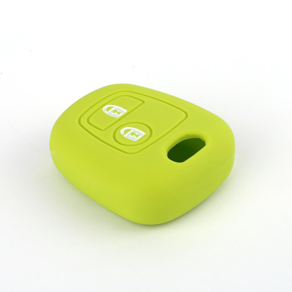Suitable for Peugeot 206 Straight 2-button Silicone Key Cover Citroen Key Bag Citroen Picasso Remote Control Cover