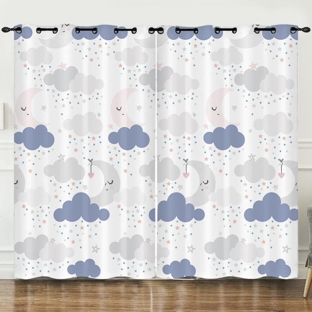 

Штора Радуга 3D Цифровая печать Блэкаут Штора на люверсах 97cm*114cm*2