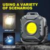 Multifunctional Portable Work Light 500LM 6 Lighting Modes Powerful Camping Lamp USB Rechargeable Survival Alarm LED Flashlight
