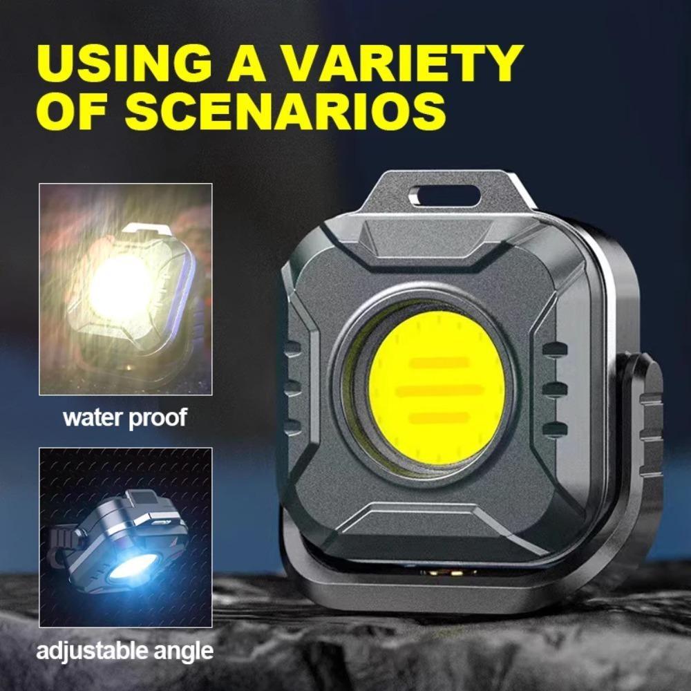 Lampe de travail portable multifonctionnelle 500LM 6 modes d'éclairage Lampe de camping puissante Rechargeable par USB Alarme de survie Lampe de poche LED