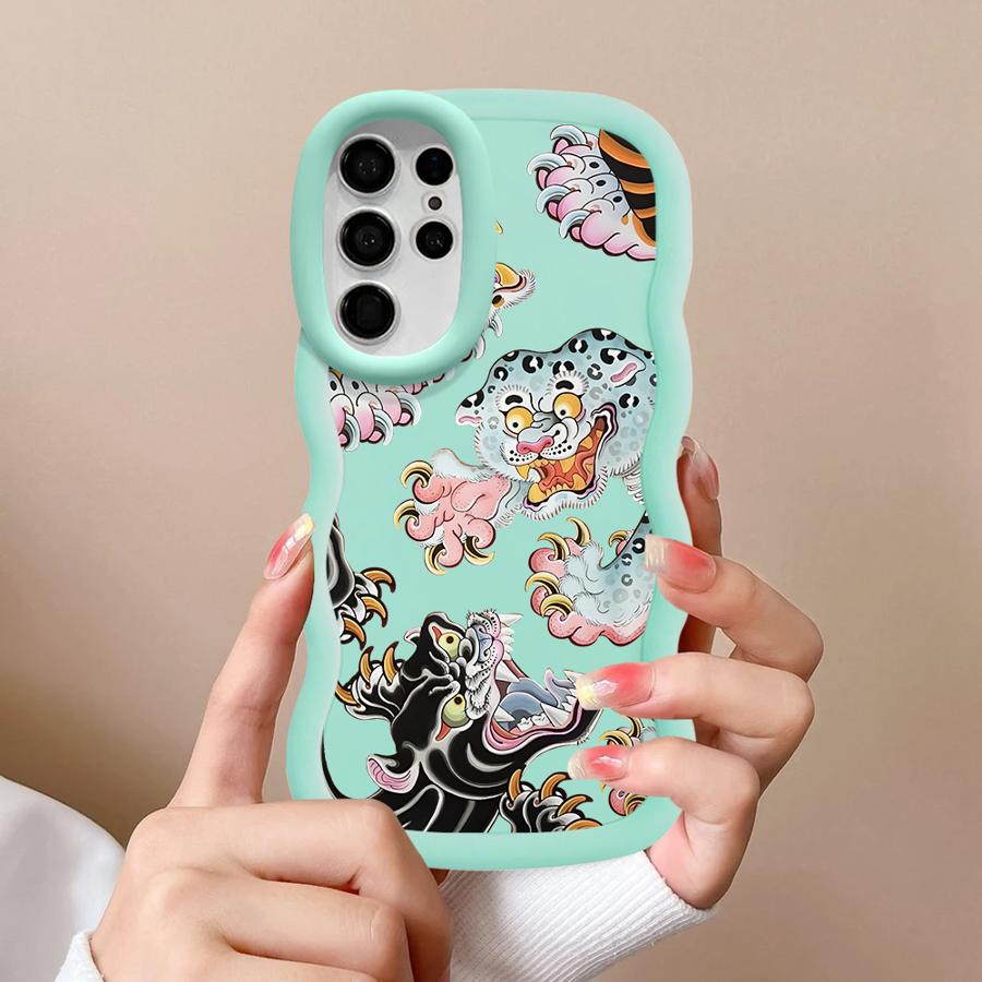 Cool Tiger Soft Phone Cover Case for Samsung Galaxy S22 Ultra A26 A25 S21 S25 S24 S20 FE S23 Plus A35 A55 A34 A24 A36 A54