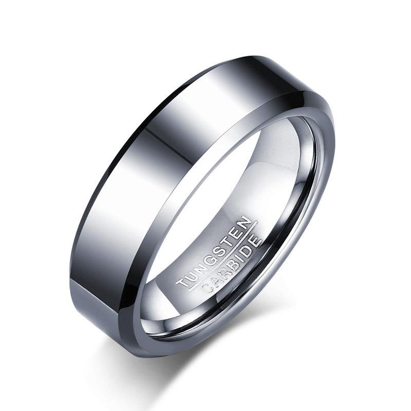 Tungsten Steel Men Ring Fashion Jewelry Durable Comfort Fit Wedding Band Stylish Accessory for Him
