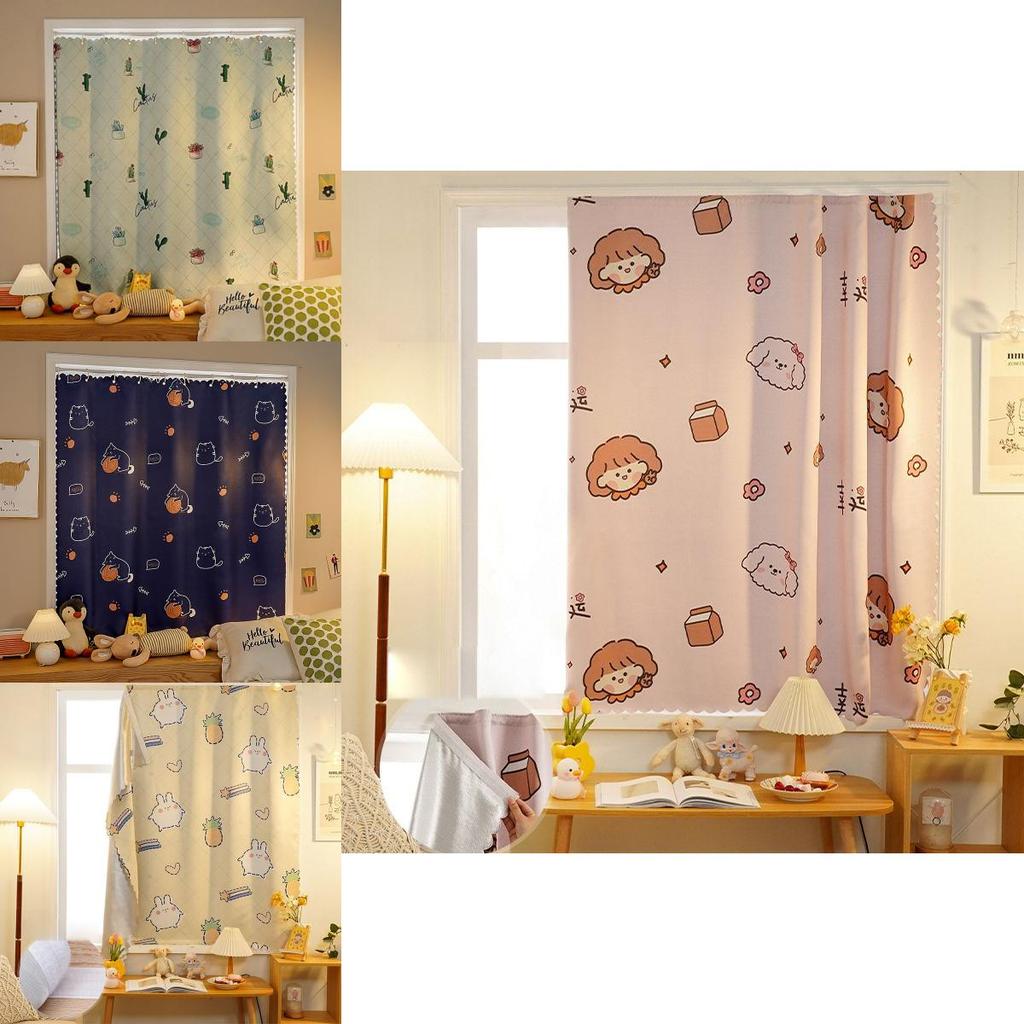 Plush Blackout Curtain With Cartoon Design For Stylish Window Decoration And Privacy