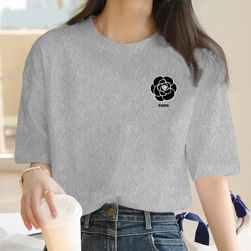 Luxury brand printed women's T-shirt  cotton street Y2KT T-shirt Summer graphic fashion women's T-shirt women's T-shirt