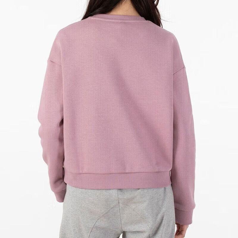 adidas Women's Crewneck Pullover Hoodie Purple Casual Sportswear