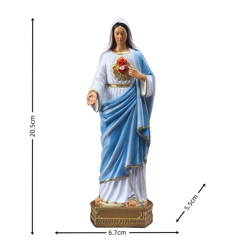 Elegant Resin Religious Figurine Home Décor - Virgin Mary Living Room, Study, or Desktop Decoration | Practical and Convenient