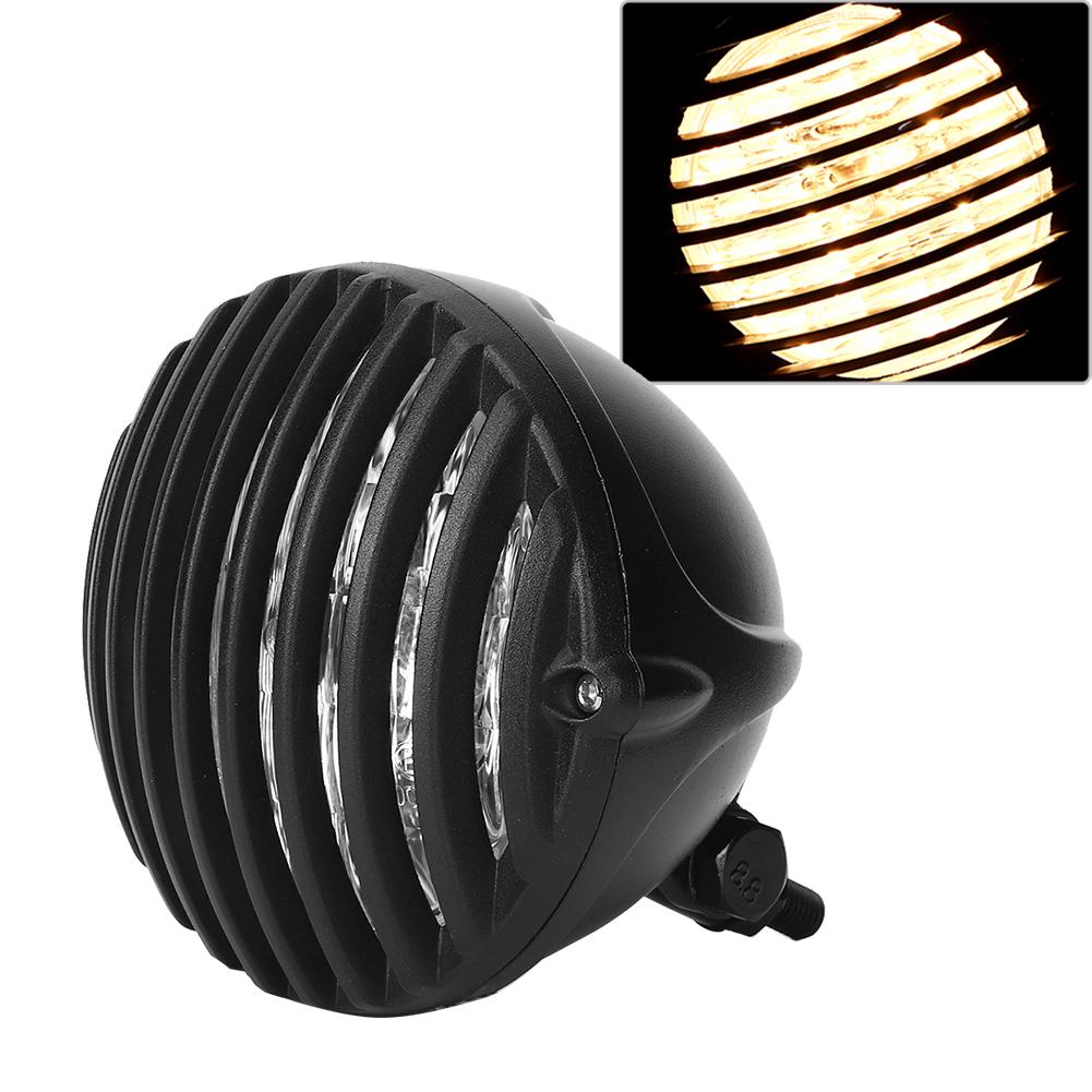 5.5in Vintage Motorcycle Grille Headlight Headlamp Practical Modification Accessory