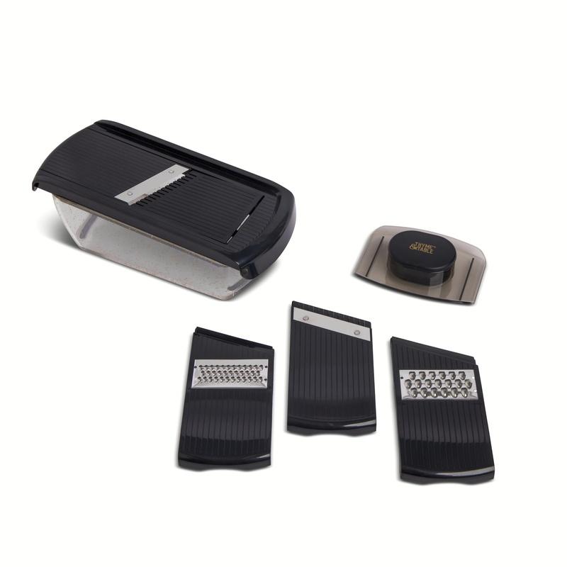 

7-Piece Mandolin Slicer Set with 4 Stainless Steel Blades Food Prep Tool Non-Slip Base Finger Guard Grating Slicing Julienning United States