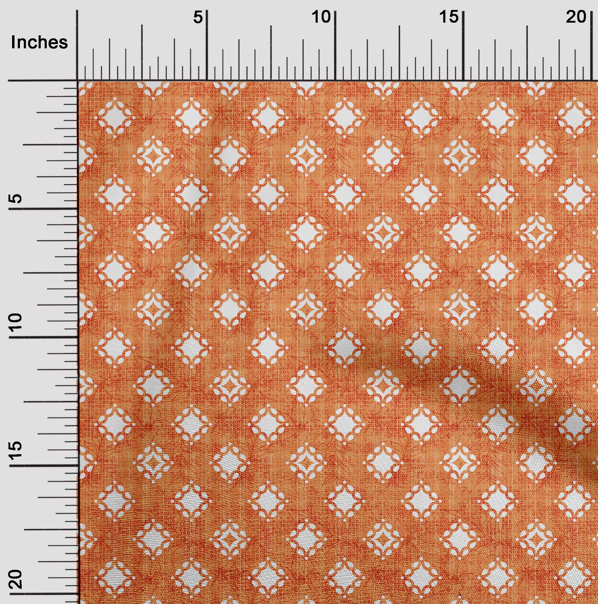 

oneOone Cotton Flex Light Lavender Blue Fabric Leaves & Geometric Sewing Fabric By The Yard Printed Diy Clothing Sewing Supplies 40 Inch 42 Inch Wide - Viscose Chiffon помаранчевий