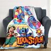 Lilo Stitch Adventure Flannel Blanket Super Soft Warm Cozy Blanket For Sofa Bed Office Travel Allseason Home Decor Gift