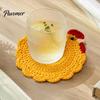 Table Protection for Hot Drinks Handmade Crochet Hen Coasters Drinks, Cute Cartoon Yarn Cup Mats, Heat Boho Style Dining Mats Resistant Absorbent Pads
