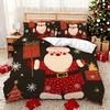 3D Digital Printed Bedding Two Three Piece Santa Polyester Quilt Set