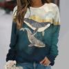 Sudaderas de Animales Marinos Tortugas Marinas Medusas Sudaderas con Capucha Estampado 3D Mujer Manga Larga Y2k Oversized Jerséis Tops Ropa Femenina