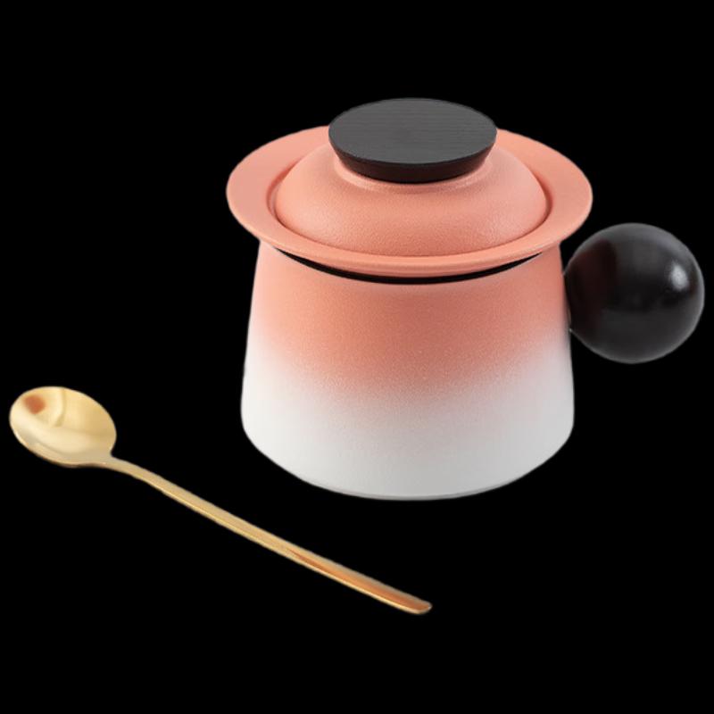 TLAKEHO Ceramic Tea Infuser Mug with Separator