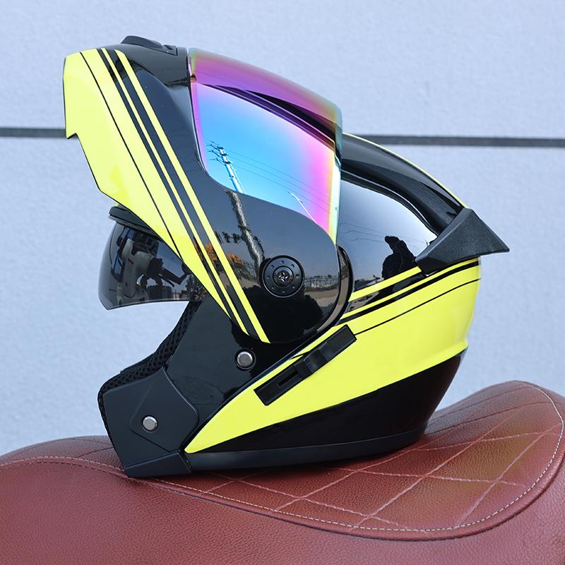 ORZ electric bicycle helmet ABS with double lenses, men's and women's four season open face helmet, riding helmet DOT
