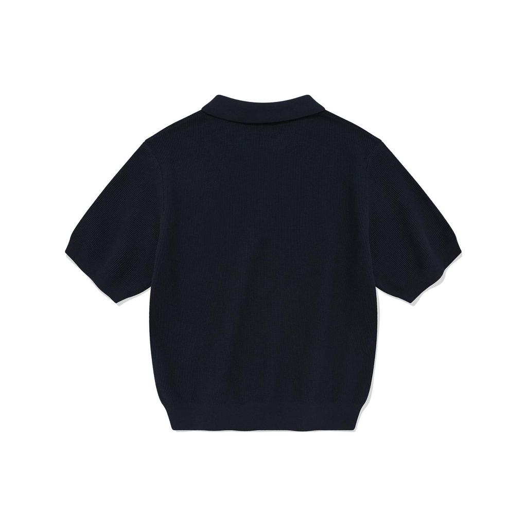 Covernat Ss24 Logo Polo Short Sleeve Knit Top Women tops Navy-Blue CO2402KT81NA