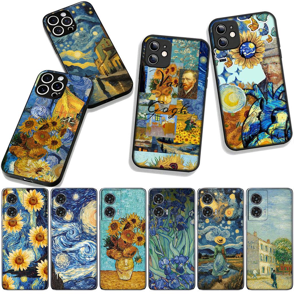 Starry Night Van Gogh Sky Art Phone Cover for Samsung Galaxy S25 S24 S22 S23 FE Ultra Plus A56 A05 A06 A15 A16 A55 S7 Edge Case