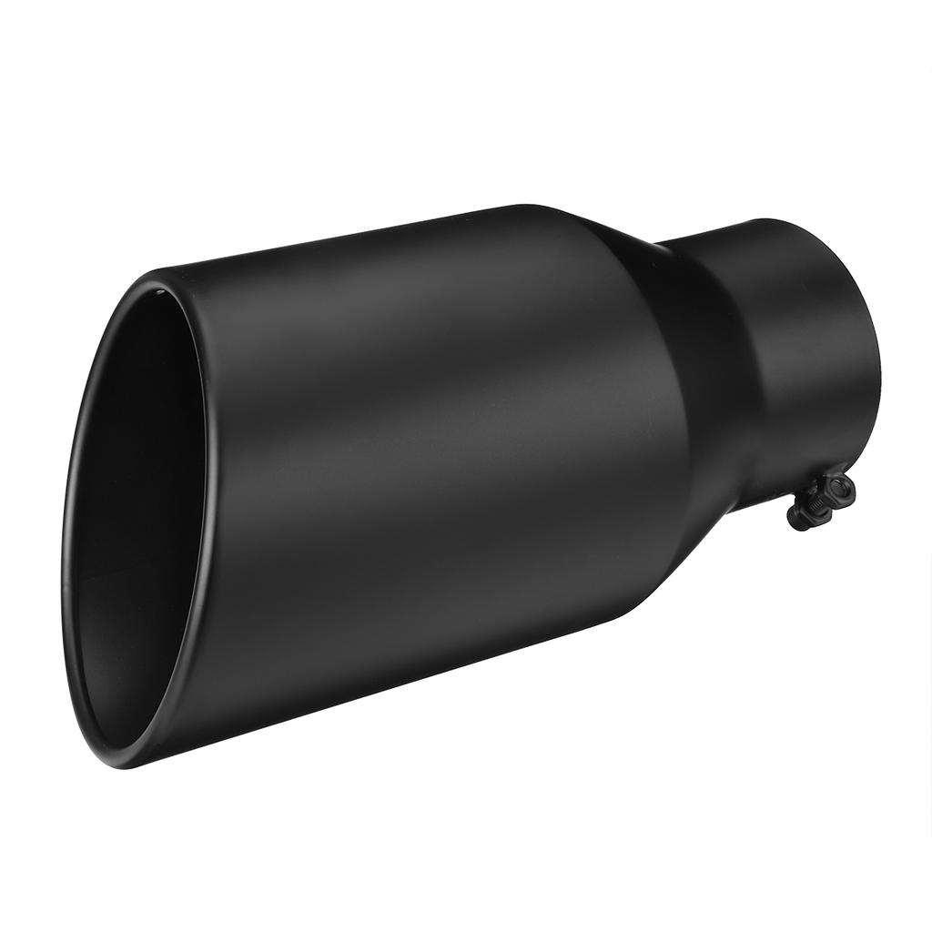 Universal Car Straight Exhaust Tip 12 Inch Length 4 Inch Inlet 6 Inch Outlet Tailpipe Anti-Corrosive Exhaust Tail Throat Pipe