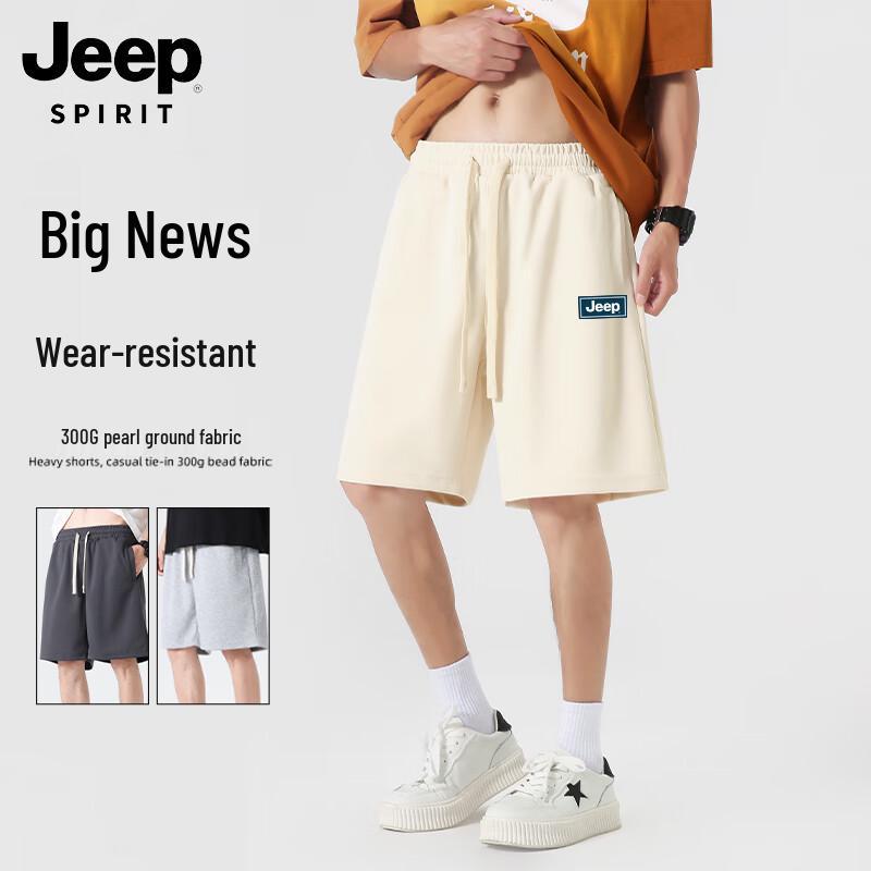 JEEP SPIRIT Men's Heavyweight 5-Point Outdoor Shorts