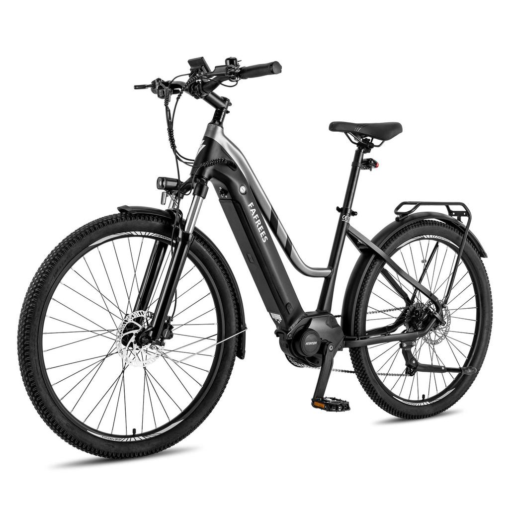 FAFREES FM8 Elektrofahrrad mit Kindersitz 27,5 Zoll Breitreifen 250W Mittelmotor 25km Max. Geschwindigkeit 36V14,5Ah Akku 100-120km Reichweite APP-Steuerung