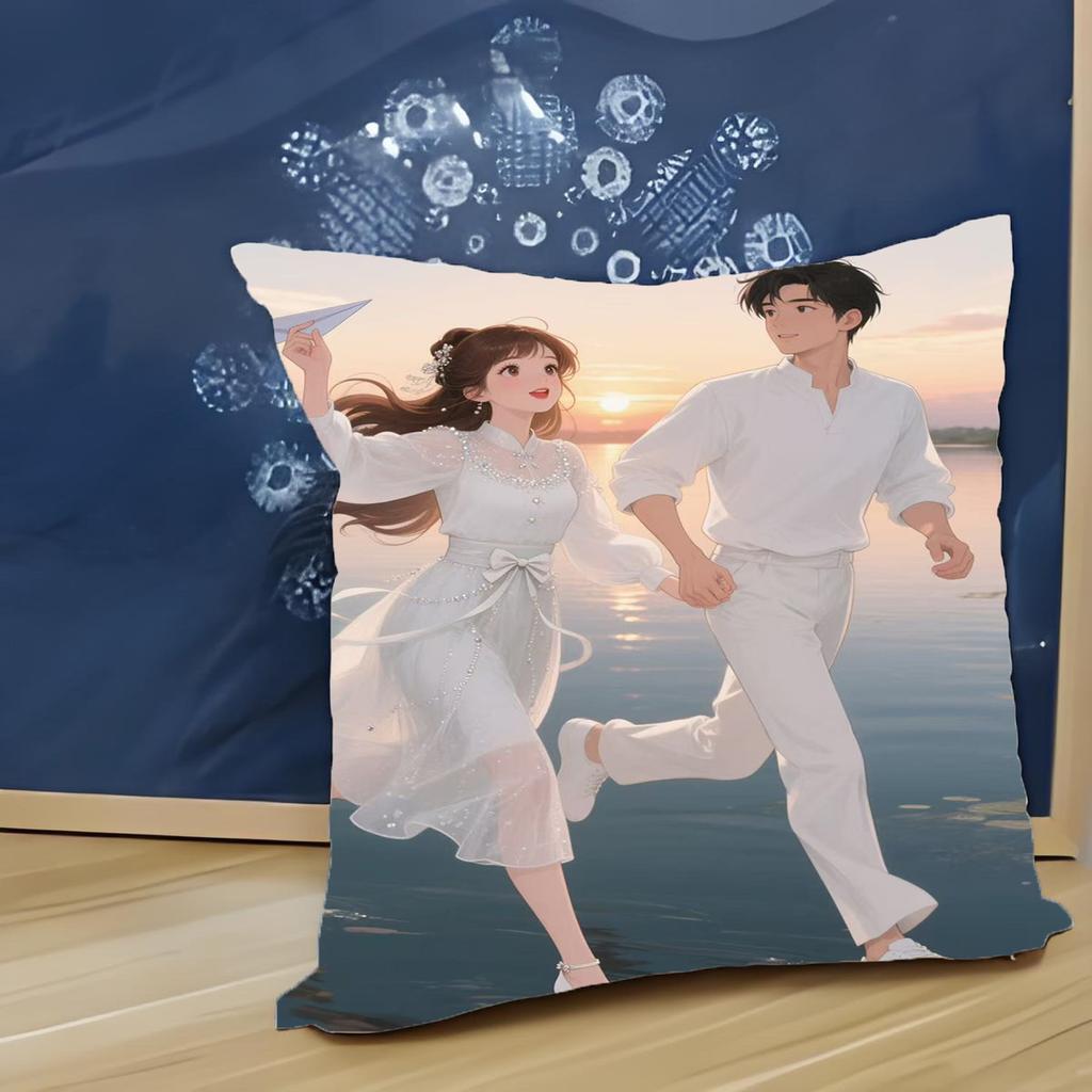 Paarkissen, Liebendes Mädchenherz, Auto-Nickerchen-Sofa-Kissen, Beidseitiger chinesischer Valentinstag, Geburtstagsgeschenk für Männer und Frauen