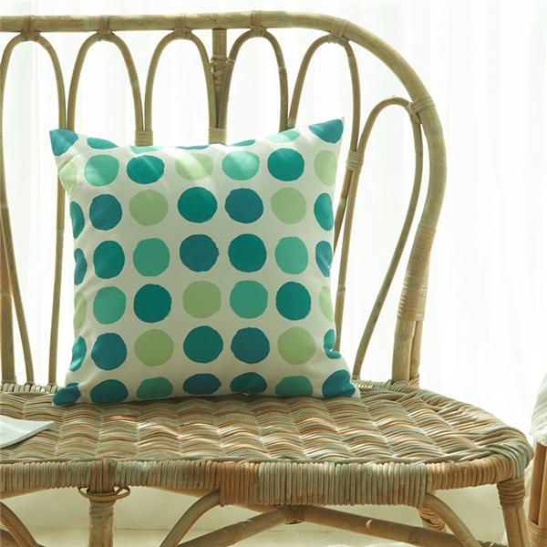 Double Sided Waterproof Printing Pillowcase Fresh Green Leaf Dot Home Sofa Pillowcase Japanese Cushion Cover