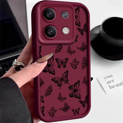 Custodia per Telefono con Motivo a Farfalla Per Xiaomi 13T 11T Pro Poco F6 Pro X6 X5 Pro Redmi Note 13 4G 12 11 15 17 Pro Max Copertura Morbida in Silicone Opaco Antiurto