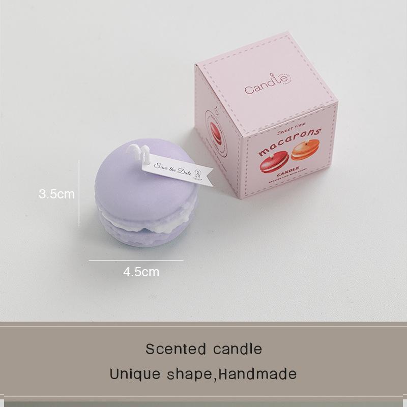 Macaron scented candle souvenir wedding fragrance small gift handmade candle simulation modeling wax