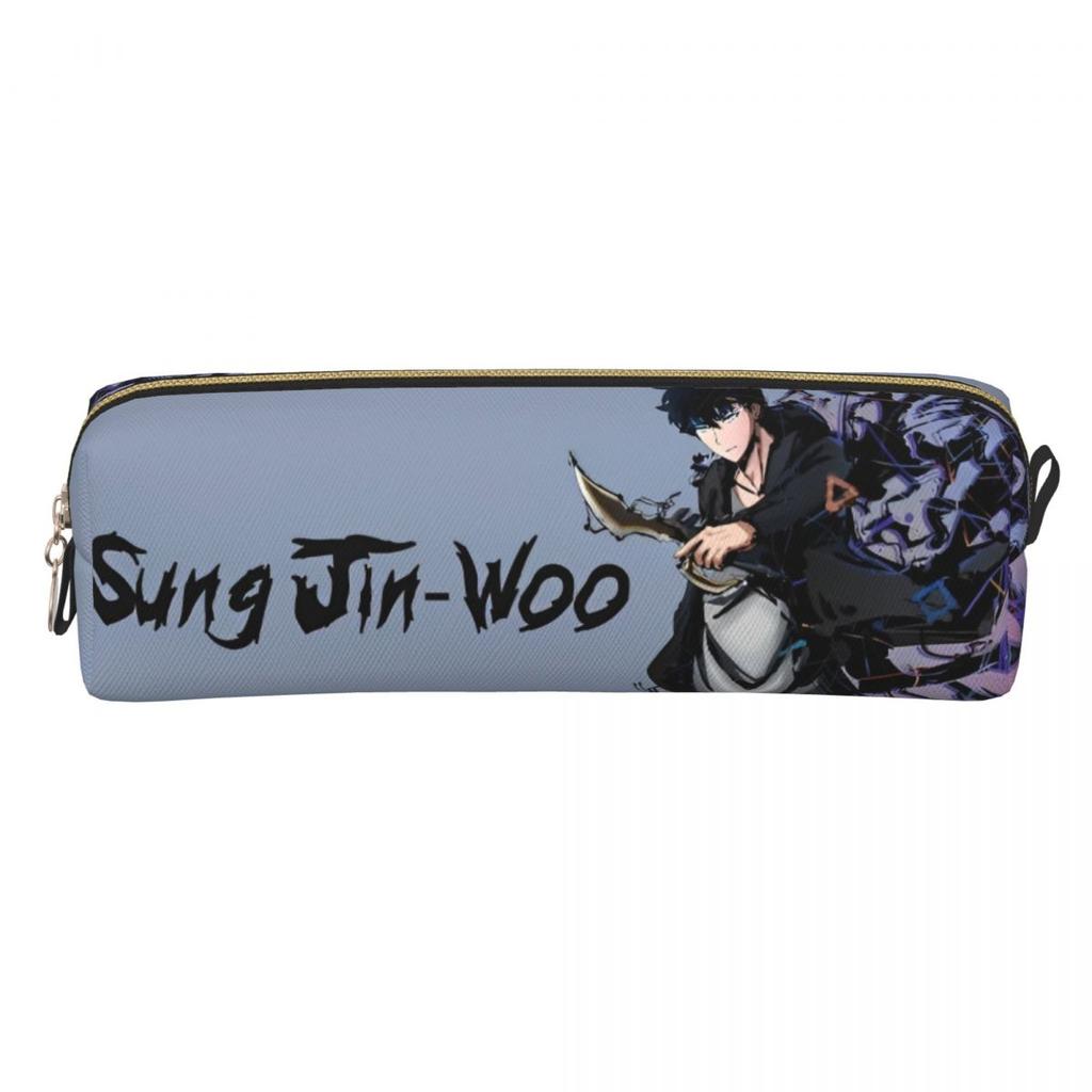 Creative S-Solo L-Leveling Anime Pencil Cases Pencilcases Pen for Student Big Capacity Bag Students School Gift Stationery