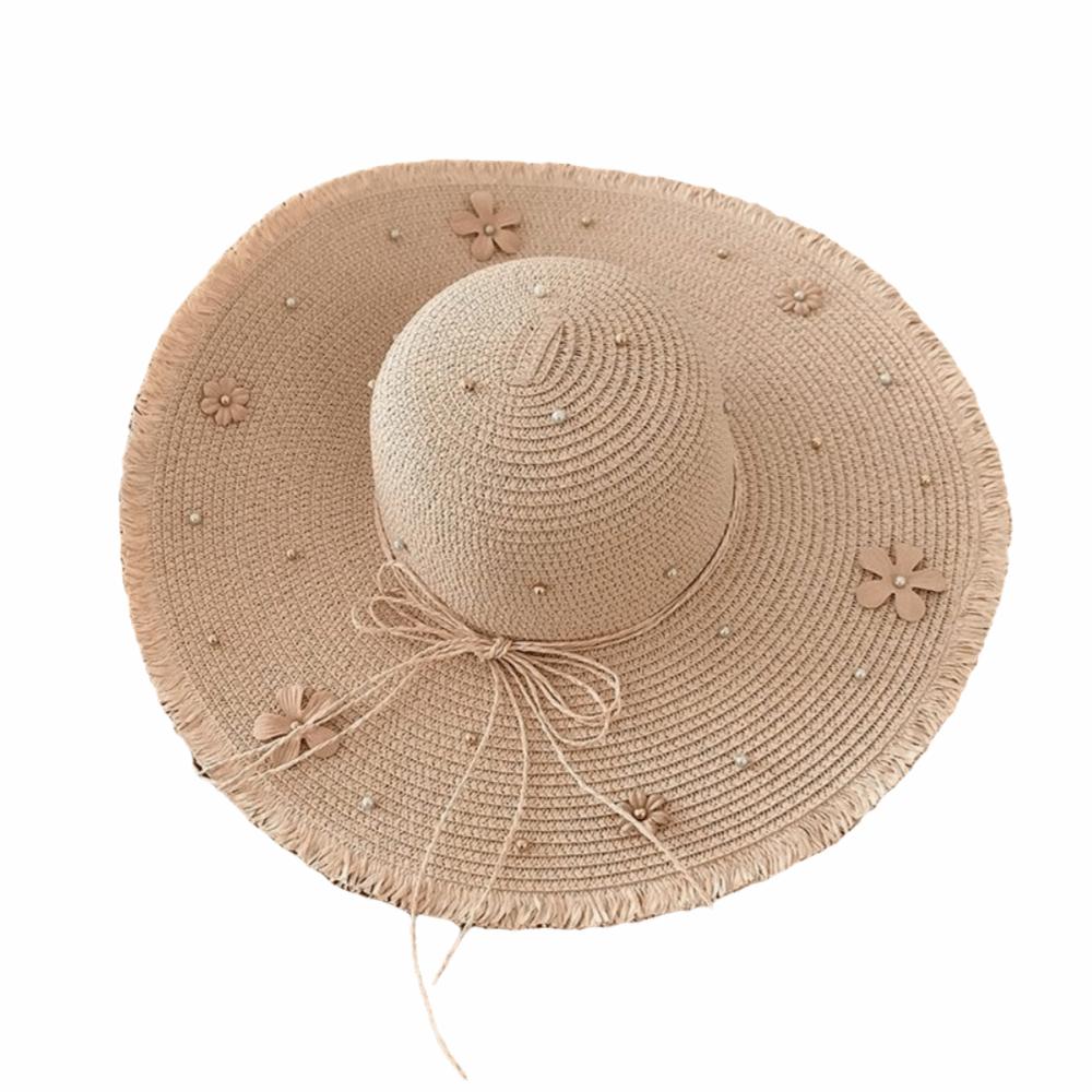 Lightweight Straw Hat Multicolor Sun Block Hat Fashion Big Brim Hat Beach Use