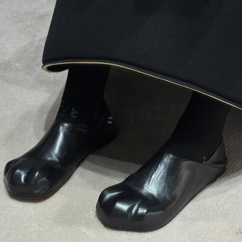 Sheepskin Niche Leather Cat Claw Shoes Flat-soled Small Leather Shoes Women's One-pedal Lazy Loafers Mary Jane Single Shoes