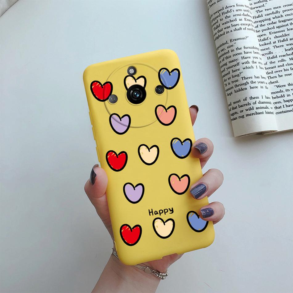 Für Cover Realme 11 Pro Plus Hülle RMX3740 Niedliche Cartoon Katze Blume Weiches Silikon Handyhüllen Für Realme11 11Pro+ 5G 2023 Bumper