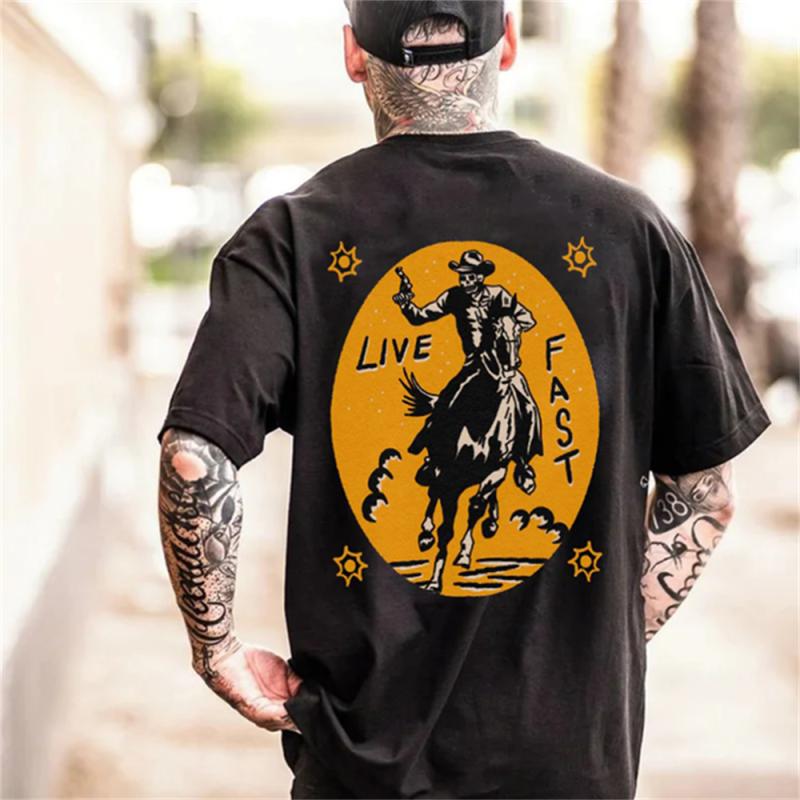 Fashion 3D Trend Skull Pattern Printed Men's T Shirt Round Neck Loos Tops Breathable Comfortable Summer Oversized Clothing