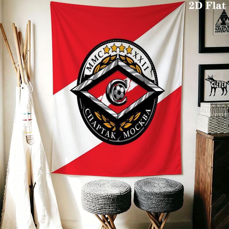 Spartak Moscow Charge Wall Hanging Printed Fabric Blanket Decorative Tapestries for Bedroom Living Room Home Decor