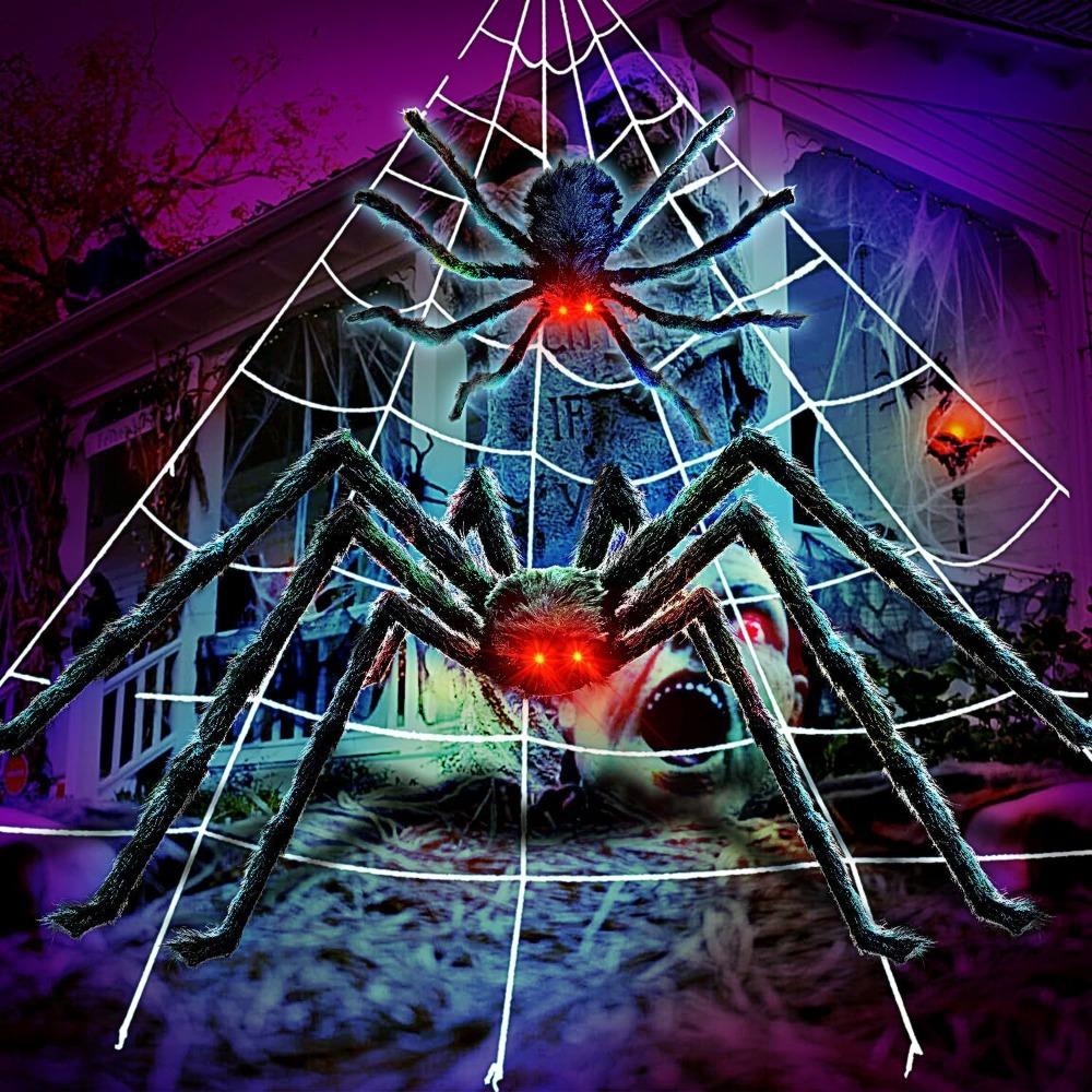 Giant Halloween Glowing Spider Haunted House Halloween Decoration for Indoor and Outdoor