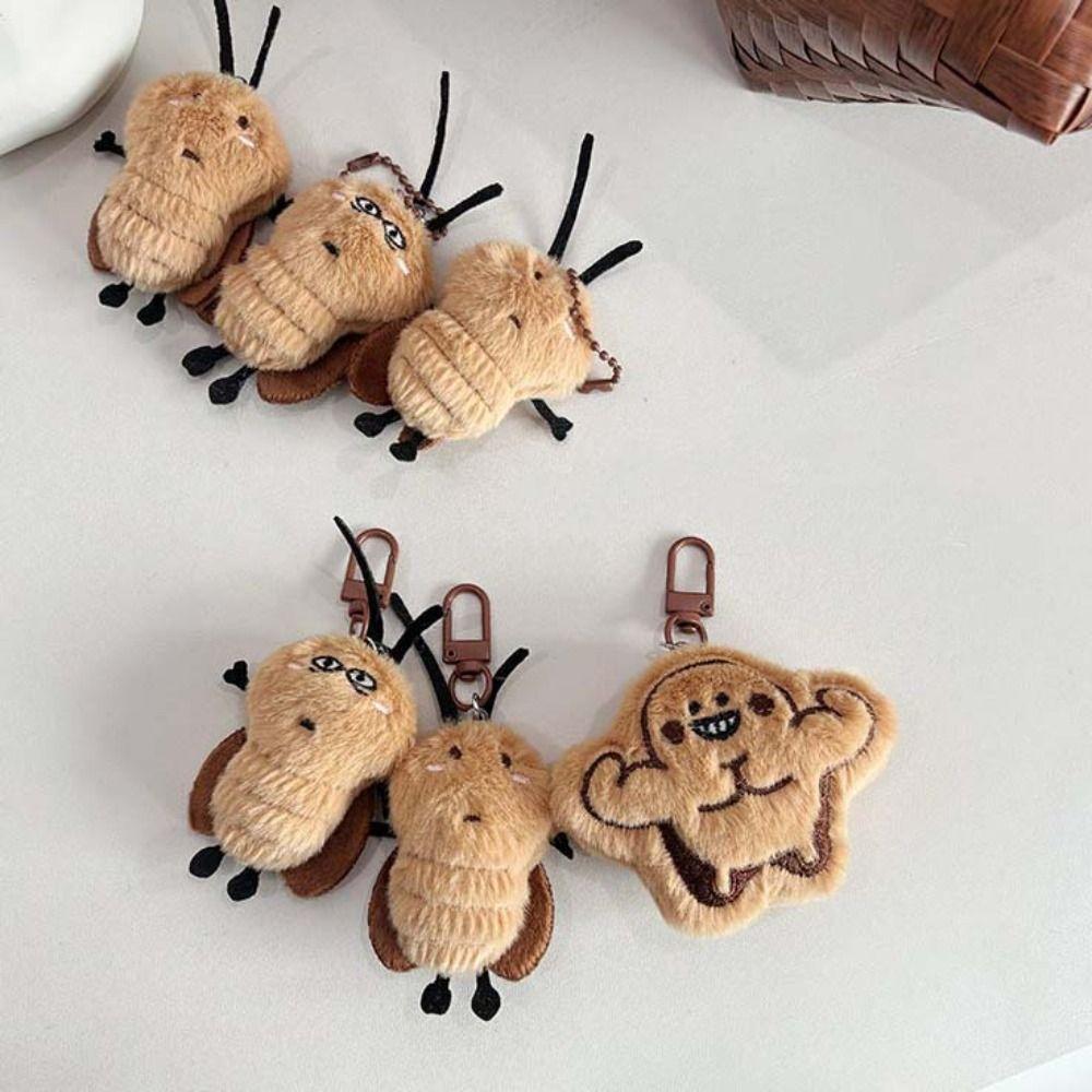 Stuffed Animal Cockroach Plush Keychain Backpack Pendant Plush Insect Toy  Handbag