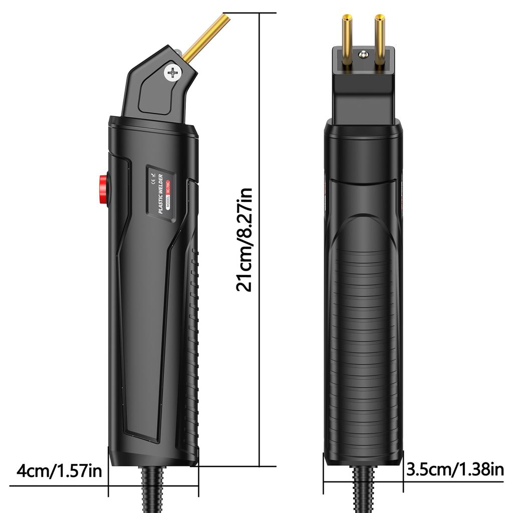Plastic Welding Kit 5 In 1 Welder with Heat Cutting Shaping Tools for Home Automotive Bumper Repairing Black US Plug