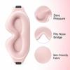 Masque de Sommeil Profond 3D en Mousse à Mémoire Zéro Pression Cache-Yeux Bandeau de Sommeil Voyage Yoga Siestes
