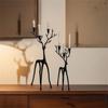 Iron  Deer Candle Stand Multi Functional Table Decoration Holiday Ornaments For Christmas Display