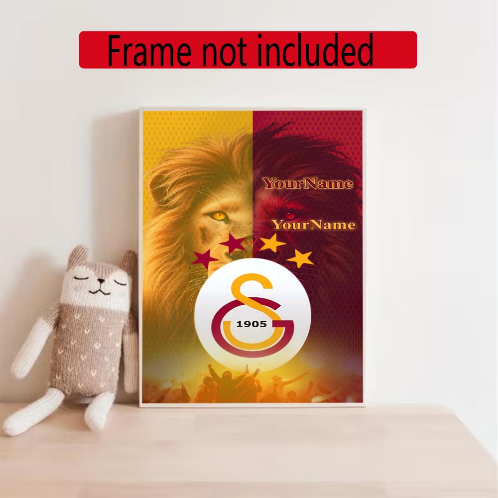 Galatasaray Personalized Name Round Diamond Painting Kit Diamond Embroidery Painting Rhinestones Mosaic Frameless Handwork Decoration Arts