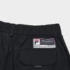 Fila Loose Fit Non-Stretch Zipper Design Mid-Rise Straight Leg Knit Sports Pants Men Pants Black F11M349807F-BK